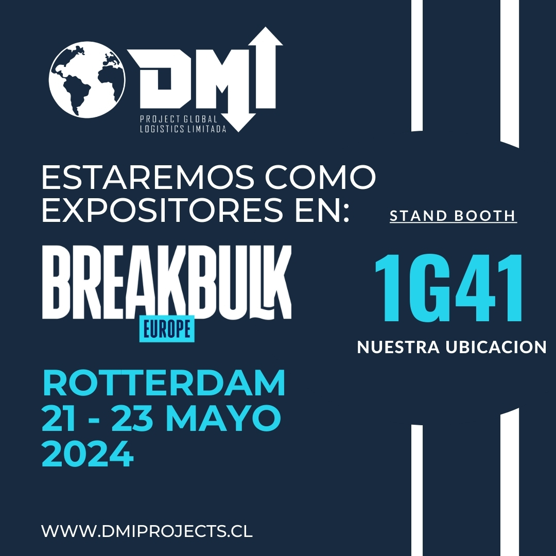 BREAKBULK Rotterdam 2024 desde el 21 al 23 de mayo!. Encuéntranos en el